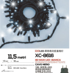 Catena 100 MAXILED bianco freddo + flash intermittente , cavo nero , collegabile