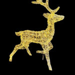 Figura luminosa Renna Natalizia a LED Luce calda fissa IP44 per uso esterno dimensione 110cm