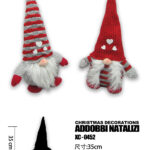 Gnomo decorativo Natalizio per addobbi dimensione 35cm