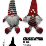 Gnomo decorativo Natalizio per addobbi dimensione 50cm