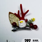 Fermaglio Natalizio per capelli a forma di Babbo Natale (set da 2 pezzi)