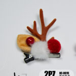 Fermaglio Natalizio per capelli a forma di palline e renna (set da 2 pezzi)