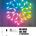 Fiocco di neve decorativo luce LED RGB 12 giochi luce alimentazione a batteria 3pile (AA) controllo app o telecomando