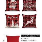Copri cuscino Natalizio con varie forme di Natale disponibili dimensioni 45x45cm