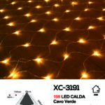 Tenda luminosa 198 LED luce calda adatta per uso interno