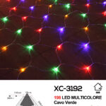 Tenda luminosa 198 LED luce multicolor adatta per uso interno