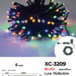 Catena luminosa da 6 metri con 50 LED luce multicolor per uso interno 8 giochi luce