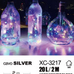 Catena luminosa microLED da 2 metri luce multicolor alimentazione a pile per uso interno