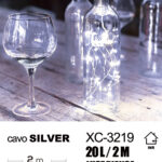 Catena luminosa microLED da 2 metri luce bianca alimentazione a pile per uso interno