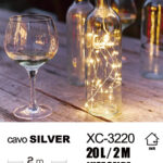 Catena luminosa microLED da 2 metri luce calda alimentazione a pile per uso interno