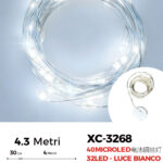 Catena luminosa 40 microLED REFLEX da 4,3 metri (32LED luce bianca + 8luce bianca intermittente alimentazione a pile per uso interno