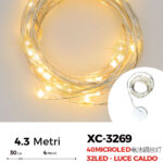 Catena luminosa 40 microLED REFLEX da 4,3 metri (32LED luce calda + 8luce calda intermittente alimentazione a pile per uso interno