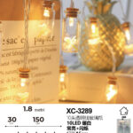 Pendente luminoso Natalizio 1,8 metri a forma di bottiglie vetro 10 LED REFLEX luce calda alimentazione a batterie (non incluse) uso interno