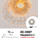 Catena luminosa da 18 metri con 750 LED luce calda per uso interno/esterno funzione timer on/off 8 giochi di luce