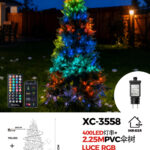 Catena luminosa a forma di pioggia 400 LED RGB controllo smartphone