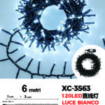 Catena luminosa 120 LED luce bianca da 6 metri con 8 giochi di luce per uso interno/esterno