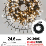 Catena luminosa 864 LED luce calda+flash luce fredda da 24,6 metri per uso interno/esterno funzione timer on/off