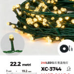 Catena luminosa da 22,2 metri con 240LED luce calda per uso interno/esterno 8 giochi luce