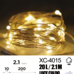 Catena luminosa 30 microLED REFLEX da 2,1 metri luce calda alimentazione a pile per uso interno