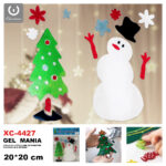 Adesivo Natalizo in gel a tema fiocco di neve albero dimensione 20x20cm ideale da attaccare su finestre e vetrine