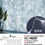 Tenda luminosa da 6 metri con 600 LED REFLEX luce fredda 8 giochi luce alimentazione a corrente per uso interno/esterno