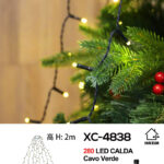 Tenda luminosa natalizia 280 LED luce calda grado di protezione IP44 adatta per uso interno/esterno 8 giochi luce