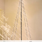 Albero luminoso di natale da 500 LED luce calda altezza 2,5 metri indicato per uso interno/esterno IP44
