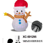 Gonfiabile Natalizio a forma Pupazzo di neve con luci altezza 1,2 metri IP44 adatto per uso esterno