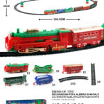 Trenino Natalizio rosso century express con luci e musica da appendere sopra l'albero