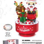 Carillon a mattoncini da costruzione Lego forma Babbo Natale con renna 448 pezzi