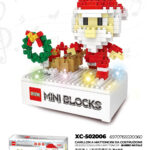 Carillon Natalizio a mattoncini da costruzione Lego forma Babbo Natale con luci 314 pezzi