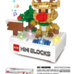 Carillon Natalizio a mattoncini da costruzione Lego forma Renna con luci 306 pezzi