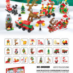 Set costruzione piccoli mattoncini Lego con personaggi Natalizi assortiti 24in1