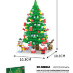 Set costruzione piccoli mattoncini Lego con personaggi Natalizi+Albero di Natale assortiti 24in1