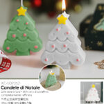 Candele natalizie profumate a forma di alberello set da 12 pezzi ideali come decorazioni Natalizie
