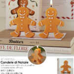 Candele natalizie profumate a forma di pan di zenzero set da 12 pezzi ideali come decorazioni Natalizie