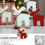 Candele natalizie profumate a forma di renna con colori rossa e bianca set da 12 pezzi ideali come decorazioni Natalizie