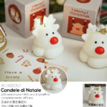 Candele natalizie profumate a forma di renna set da 12 pezzi ideali come decorazioni Natalizie