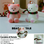 Candele natalizie profumate a forma di orsetti set da 12 pezzi ideali come decorazioni