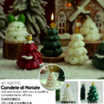 Candele natalizie profumate a forma di alberi natalizi con colori assortiti set da 12 pezzi ideali come decorazioni