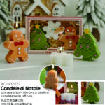 Candele profumate natalizie a forma di omino e albero set da 12 pezzi ideali come decorazioni