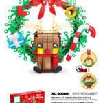 Set costruzione Lego a forma Renna con luci mattoncini da costruzione 220 pezzi