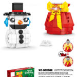 Set costruzione Lego a forma Pupazzo di neve con luci mattoncini da costruzione 238 pezzi