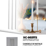 Candele natalizie bianche da 25 cm ideale per centrotavola o candelabri