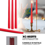 Candele natalizie rosse da 25 cm ideale per centrotavola o candelabri
