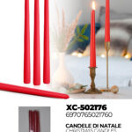 Candele natalizie rosse da 30 cm ideale per centrotavola o candelabri