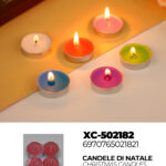 Set candele in cera 6 pezzi multicolore o lumini rotondi per decorazioni d'ambiente