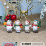 Set decorazioni Pupazzi di neve in resina dipinti a mano dimensione 7x5cm