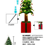 Albero di Natale per decorazioni Natalizie con regolazione manuale altezza max 60cm con luci a LED calda alimentazione a batterie (3 non incluse)