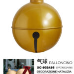 Palla gonfiabile Natalizia a forma di campana dorata in plastica pvc con diametro di 60cm indicato per decorazioni natalizie uso interno o esterno